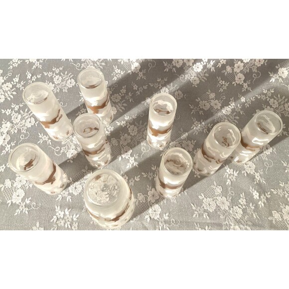 Libbey Vintage 60s Horses Tom Collins & Mixer Glass Set of 9 Mid Century Barware - Picture 6 of 7